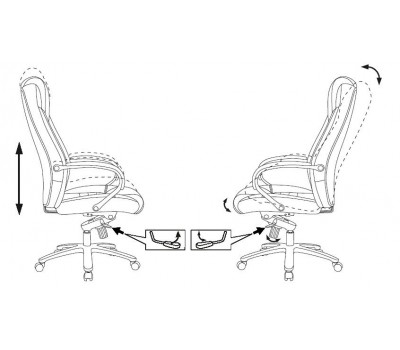 Кресло руководителя Бюрократ T-9924SL черный кожа крестовина металл хром