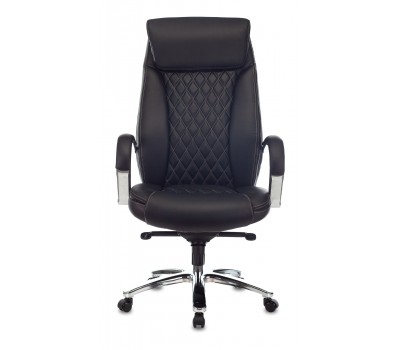 Кресло руководителя Бюрократ T-9924SL черный кожа крестовина металл хром