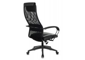 Кресло руководителя Бюрократ CH-608 черный TW-01 сиденье черный TW-11 эко.кожа/сетка с подголов. крестовина пластик-foto4