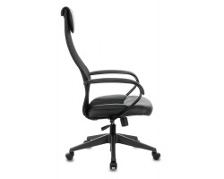 Кресло руководителя Бюрократ CH-608 черный TW-01 сиденье черный TW-11 эко.кожа/сетка с подголов. крестовина пластик-foto3