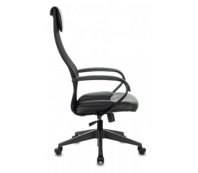 Кресло руководителя Бюрократ CH-608 черный TW-01 сиденье черный TW-11 эко.кожа/сетка с подголов. крестовина пластик