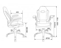 Кресло игровое Zombie VIKING-1N черный/красный эко.кожа крестовина пластик-foto5