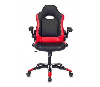 Кресло игровое Zombie VIKING-1N черный/красный эко.кожа крестовина пластик