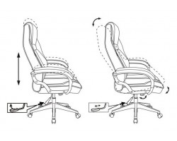 Кресло игровое Zombie A3 черный искусственная кожа крестовина пластик-foto5