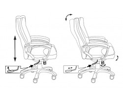 Кресло руководителя Бюрократ CH-868N черный Leather Venge Black эко.кожа крестовина пластик-foto6
