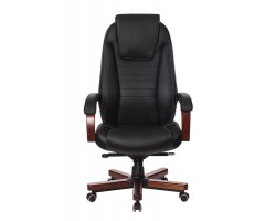 Кресло руководителя Бюрократ T-9923WALNUT черный кожа крестовина металл/дерево-foto2