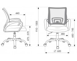 Кресло Бюрократ CH-695NLTSL черный TW-01 TW-11 сетка/ткань крестовина металл хром-foto5