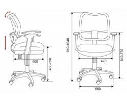 Кресло детское Бюрократ Ch-W797 салатовый TW-03A сиденье салатовый TW-18 сетка/ткань крестовина пластик пластик белый-foto5
