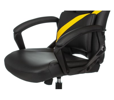 Кресло игровое Zombie DRIVER черный/желтый эко.кожа с подголов. крестовина пластик Кресло игровое Zombie DRIVER черный/желтый эко.кожа с подголов. крестовина пластик