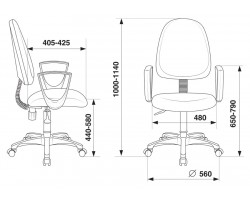 Кресло Бюрократ CH-1300N бордовый Престиж+ 15-11 крестовина пластик-foto5