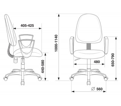 Кресло Бюрократ CH-1300N бордовый Престиж+ 15-11 крестовина пластик