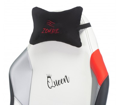 Кресло игровое Zombie HERO QUEEN PRO черный/белый эко.кожа с подголов. крестовина пластик Кресло игровое Zombie HERO QUEEN PRO черный/белый эко.кожа с подголов. крестовина пластик