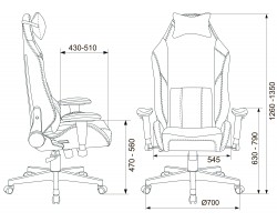 Кресло игровое Zombie HERO QUEEN PRO черный/белый эко.кожа с подголов. крестовина пластик-foto18