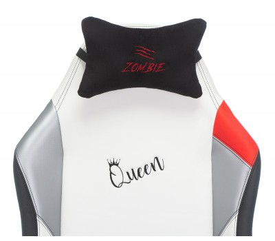 Кресло игровое Zombie HERO QUEEN PRO черный/белый эко.кожа с подголов. крестовина пластик Кресло игровое Zombie HERO QUEEN PRO черный/белый эко.кожа с подголов. крестовина пластик