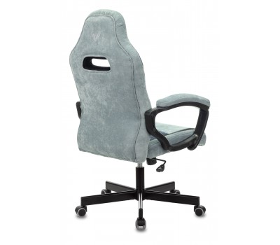 Кресло игровое Zombie VIKING 6 KNIGHT Fabric голубой с подголов. крестовина металл