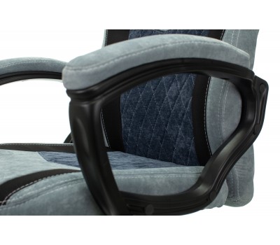 Кресло игровое Zombie VIKING 6 KNIGHT Fabric голубой с подголов. крестовина металл