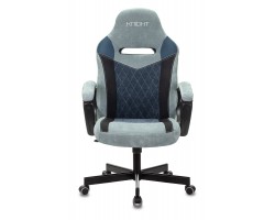 Кресло игровое Zombie VIKING 6 KNIGHT Fabric голубой с подголов. крестовина металл-foto2