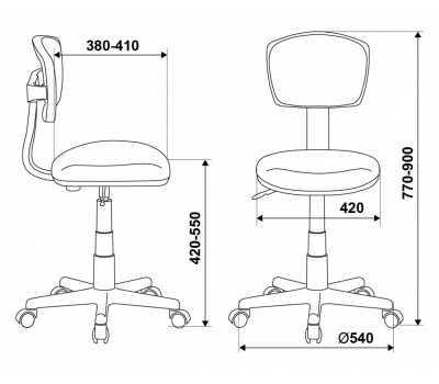 Кресло детское Бюрократ CH-W299 розовый TW-06A TW-13A сетка/ткань крестовина пластик пластик белый