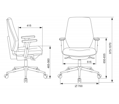 Кресло Бюрократ CH-545SL бежевый 38-402 крестовина металл хром