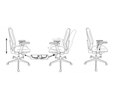 Кресло Бюрократ CH-545SL серый 38-417 крестовина металл хром