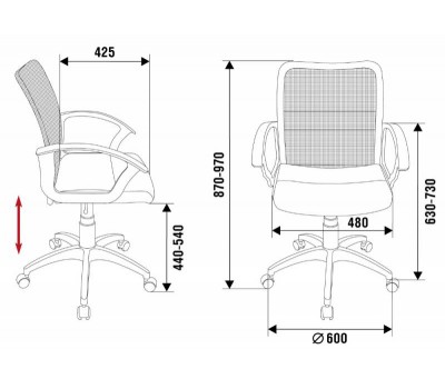 Кресло Бюрократ CH-590SL черный эко.кожа/сетка крестовина металл хром