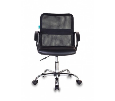 Кресло Бюрократ CH-590SL черный эко.кожа/сетка крестовина металл хром