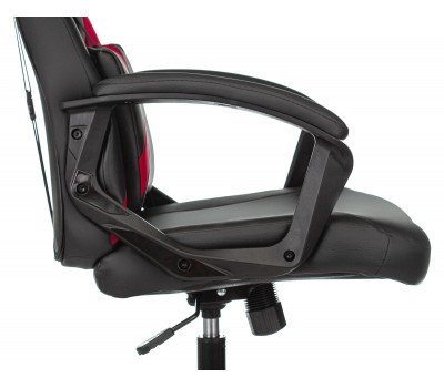 Кресло игровое Zombie DRIVER черный/красный эко.кожа с подголов. крестовина пластик