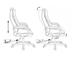 Кресло игровое Zombie DRIVER черный/красный эко.кожа с подголов. крестовина пластик-foto14