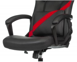 Кресло игровое Zombie DRIVER черный/красный эко.кожа с подголов. крестовина пластик-foto7