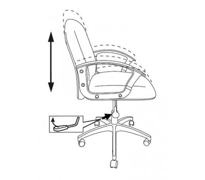 Кресло Бюрократ CH-808-LOW черный 3С11 низк.спин. крестовина пластик