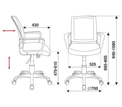 Кресло Бюрократ CH-498 черный сиденье черный TW-11 сетка/ткань крестовина пластик