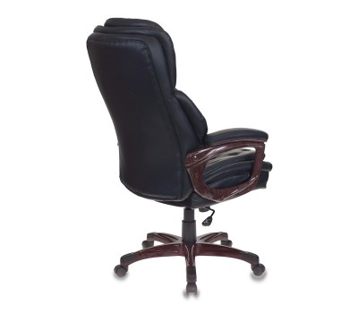 Кресло руководителя Бюрократ T-9918 черный рец.кожа/кожзам крестовина пластик