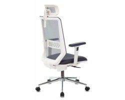 Кресло руководителя Бюрократ MC-W612N-H темно-серый TW-04 38-417 с подголов. крестовина металл хром пластик белый-foto4