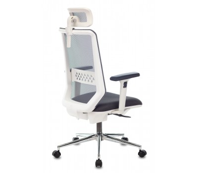 Кресло руководителя Бюрократ MC-W612N-H темно-серый TW-04 38-417 с подголов. крестовина металл хром пластик белый