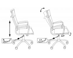 Кресло руководителя Бюрократ CH-993 серый эко.кожа крестовина металл хром-foto6