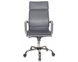 Кресло руководителя Бюрократ CH-993 серый эко.кожа крестовина металл хром-foto2
