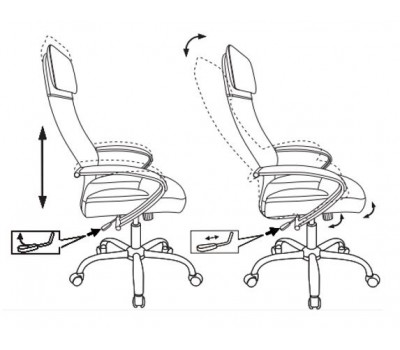 Кресло руководителя Бюрократ CH-608SL черный TW-01 TW-11 эко.кожа/сетка с подголов. крестовина металл хром