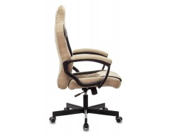 Кресло игровое Zombie VIKING 6 KNIGHT Fabric коричневый/бежевый с подголов. крестовина металл-foto3