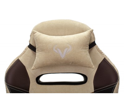 Кресло игровое Zombie VIKING 6 KNIGHT Fabric коричневый/бежевый с подголов. крестовина металл