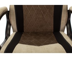 Кресло игровое Zombie VIKING 6 KNIGHT Fabric коричневый/бежевый с подголов. крестовина металл-foto8