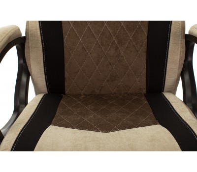 Кресло игровое Zombie VIKING 6 KNIGHT Fabric коричневый/бежевый с подголов. крестовина металл