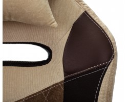 Кресло игровое Zombie VIKING 6 KNIGHT Fabric коричневый/бежевый с подголов. крестовина металл-foto10