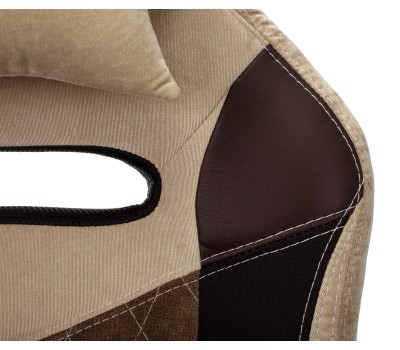 Кресло игровое Zombie VIKING 6 KNIGHT Fabric коричневый/бежевый с подголов. крестовина металл