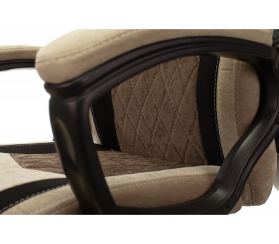 Кресло игровое Zombie VIKING 6 KNIGHT Fabric коричневый/бежевый с подголов. крестовина металл