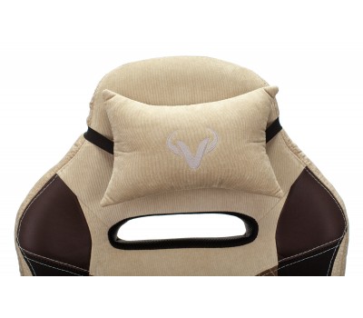 Кресло игровое Zombie VIKING 6 KNIGHT Fabric коричневый/бежевый с подголов. крестовина металл