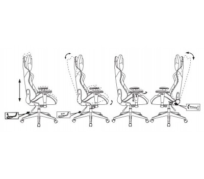 Кресло игровое Zombie VIKING 5 AERO черный/белый эко.кожа с подголов. крестовина пластик