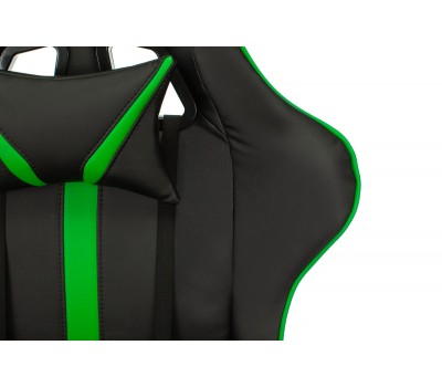 Кресло игровое Zombie A4 черный/зеленый эко.кожа с подголов. крестовина пластик