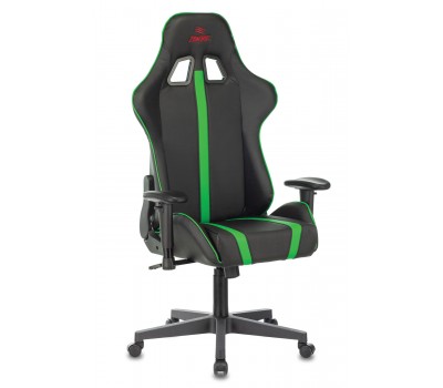 Кресло игровое Zombie A4 черный/зеленый эко.кожа с подголов. крестовина пластик