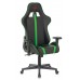 Кресло игровое Zombie A4 черный/зеленый эко.кожа с подголов. крестовина пластик
