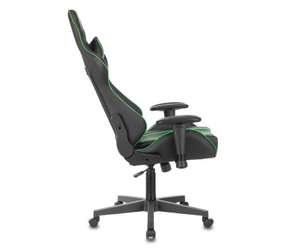 Кресло игровое Zombie A4 черный/зеленый эко.кожа с подголов. крестовина пластик